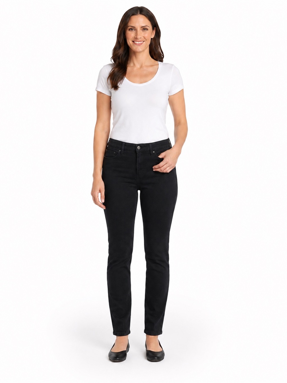 NYDJ  Not Your Daughters Jeans Black Jeans Ami Skinny Ankle Size 10